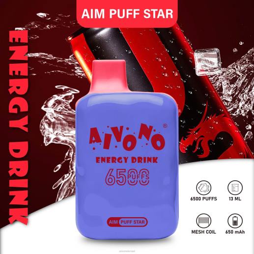 משקה אנרגיה Aivono AIM PUFF STAR 6500 6D22293 | Aivono Vape Review